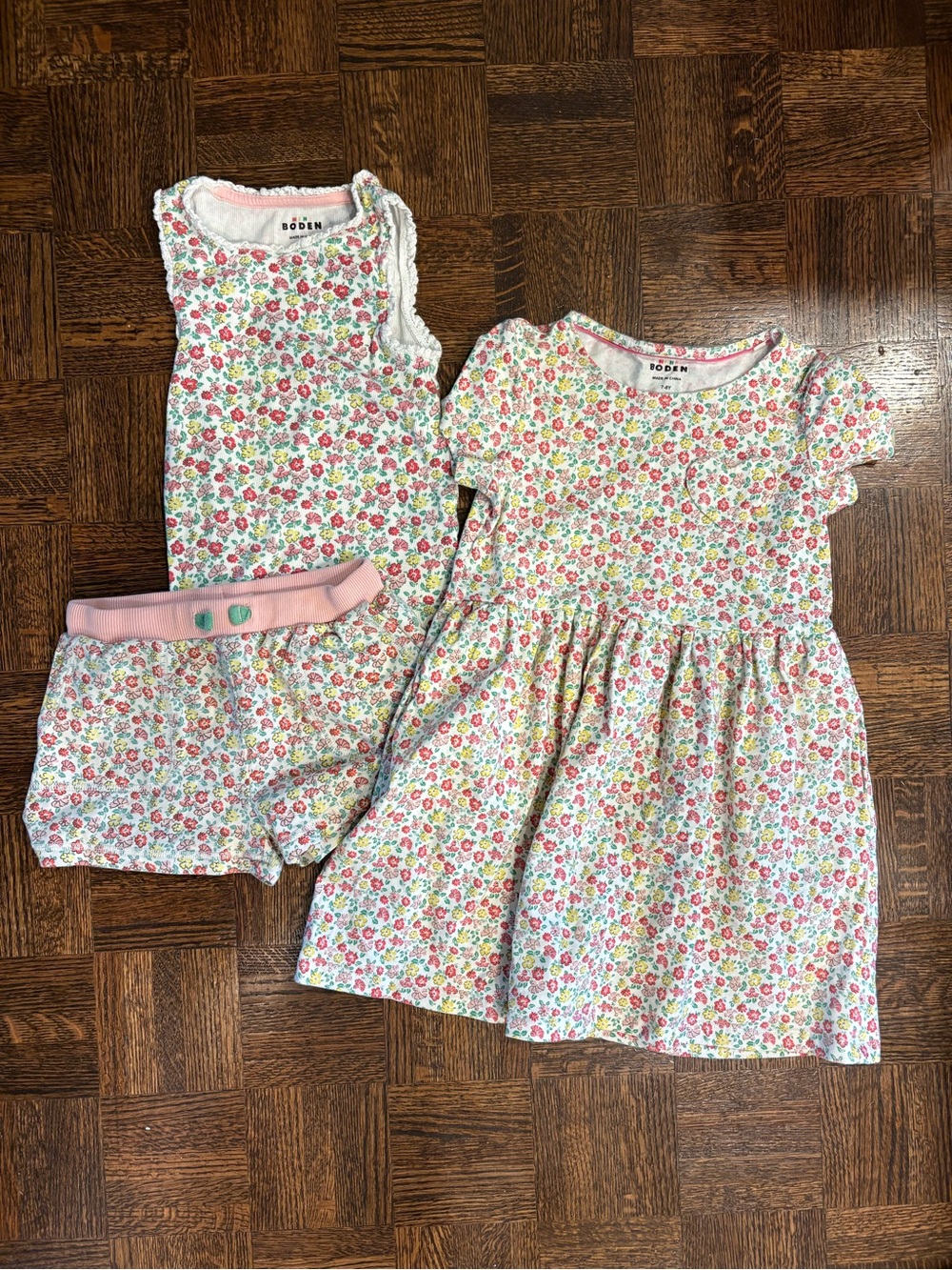 Mini Boden Matching Dress, Shirt and Shorts